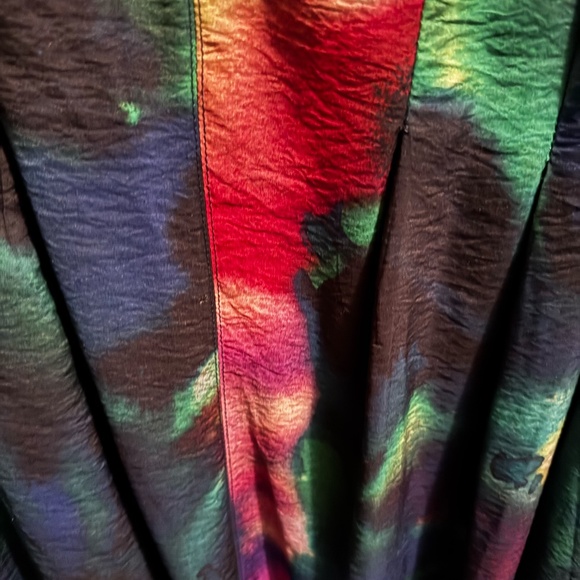 NWT Anthropologie Watercolor Printed, Size Large, A-Line Maxi Dress Back Cut-Out - Picture 16 of 16